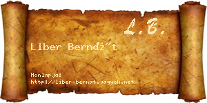 Liber Bernát névjegykártya